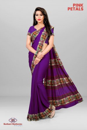 Pink Petals | Uniform Saree  [PP6A]