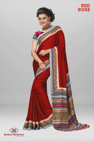 Red Rose | Uniform Saree [KT0086MB]