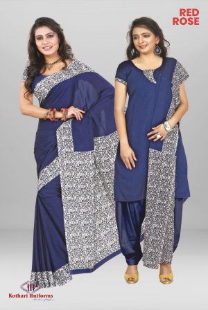 Red Rose | Uniform Saree Salwar combo [NV0037C\VK0071]