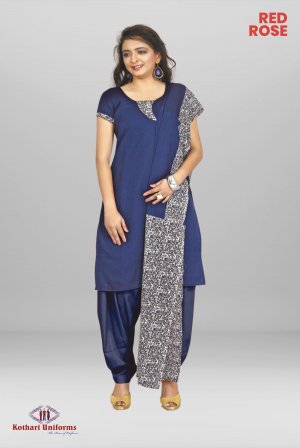 Red Rose | Uniform Saree Salwar combo [NV0037C\VK0071]