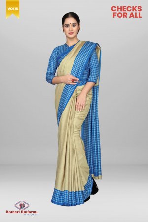 Checks For All | Uniform Saree [CFA1]