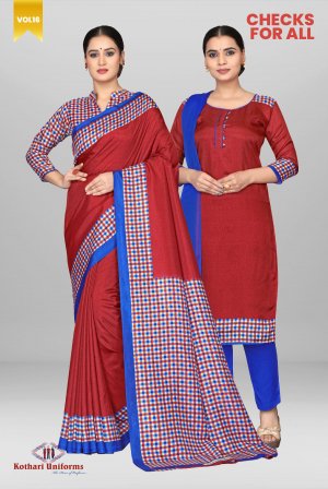 Checks For All | Uniform Saree & Salwar Combo [CFA3]