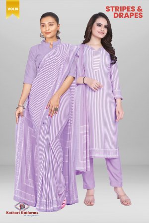 Stripes & Drapes | Uniform Saree & Salwar Combo [STD4]
