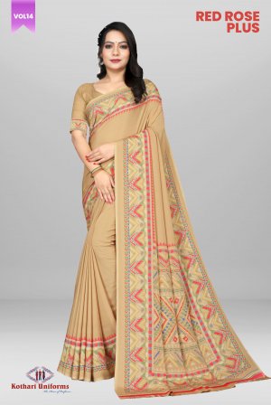 Red Rose Plus | Uniform Saree [RPS1E]