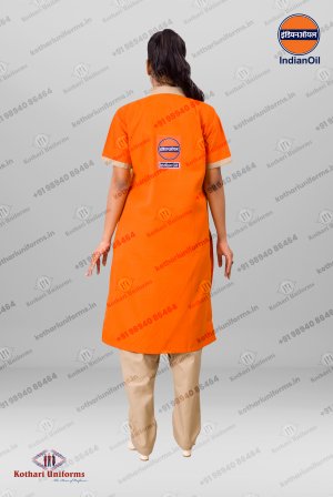 IOCL - Indian Oil Petrol Pump Female Filler Uniform - Salwar Set & Cap