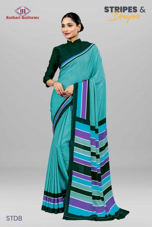 Stripes & Drapes | Uniform Saree [STD8]