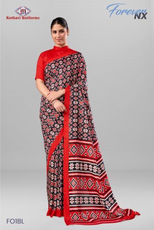 Forever NX | Uniform Saree [FO1BL]