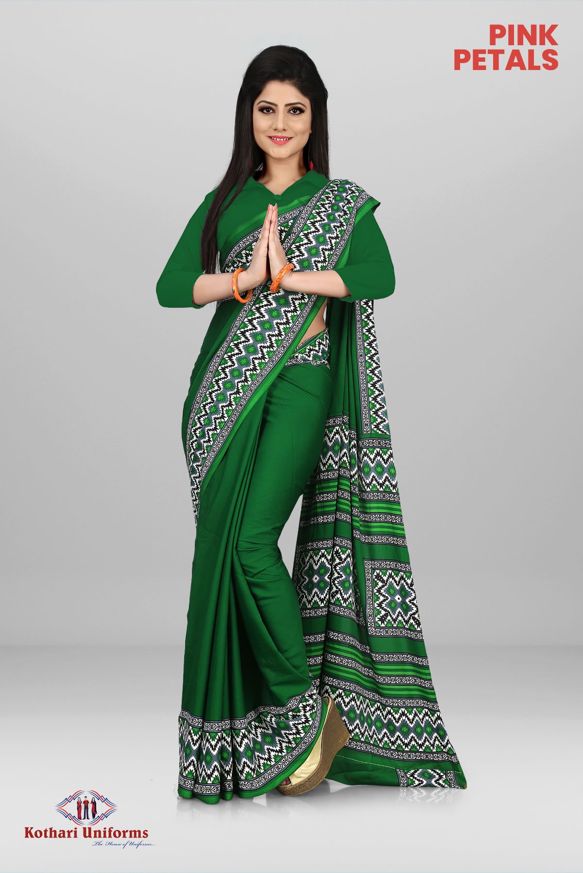 Pink Petals | Uniform Saree  [PP1C]