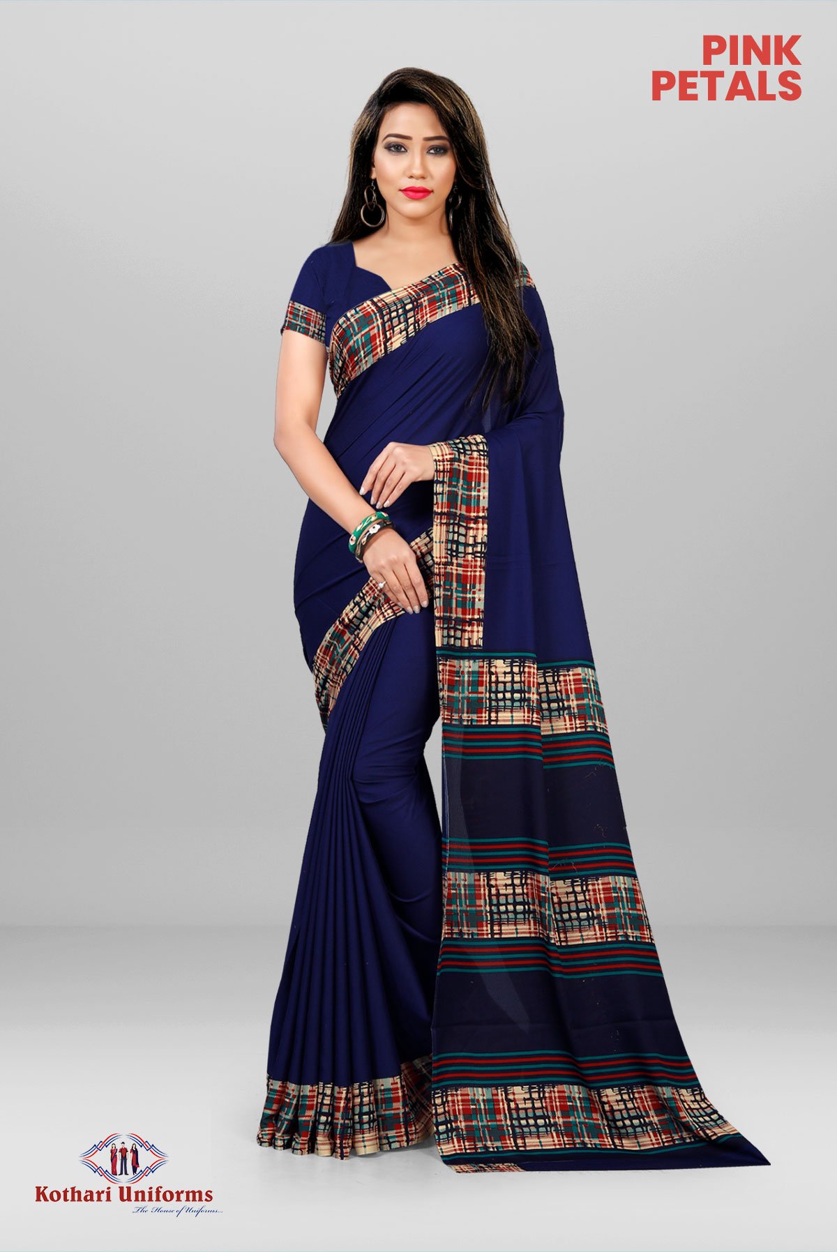 Pink Petals | Uniform Saree  [PP6D]