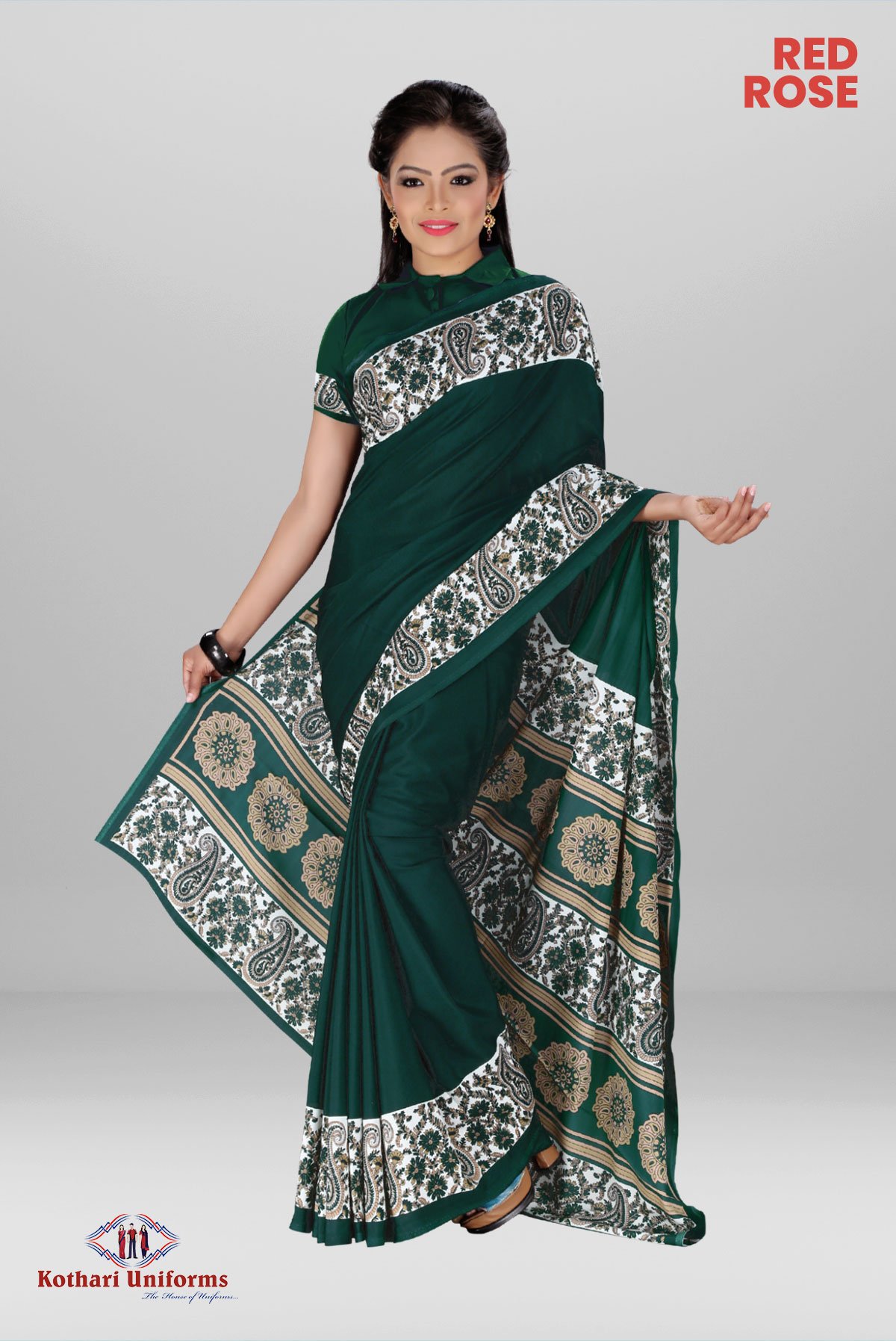 Red Rose | Uniform Saree [RR0100MB]
