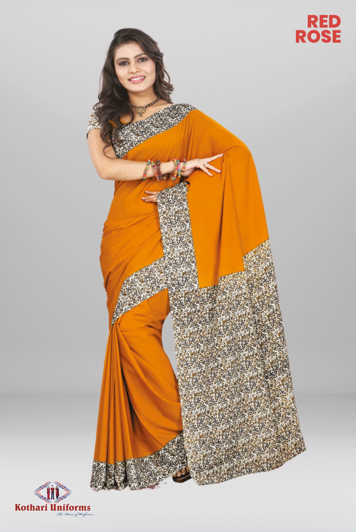 Red Rose | Uniform Saree [NV0037D]