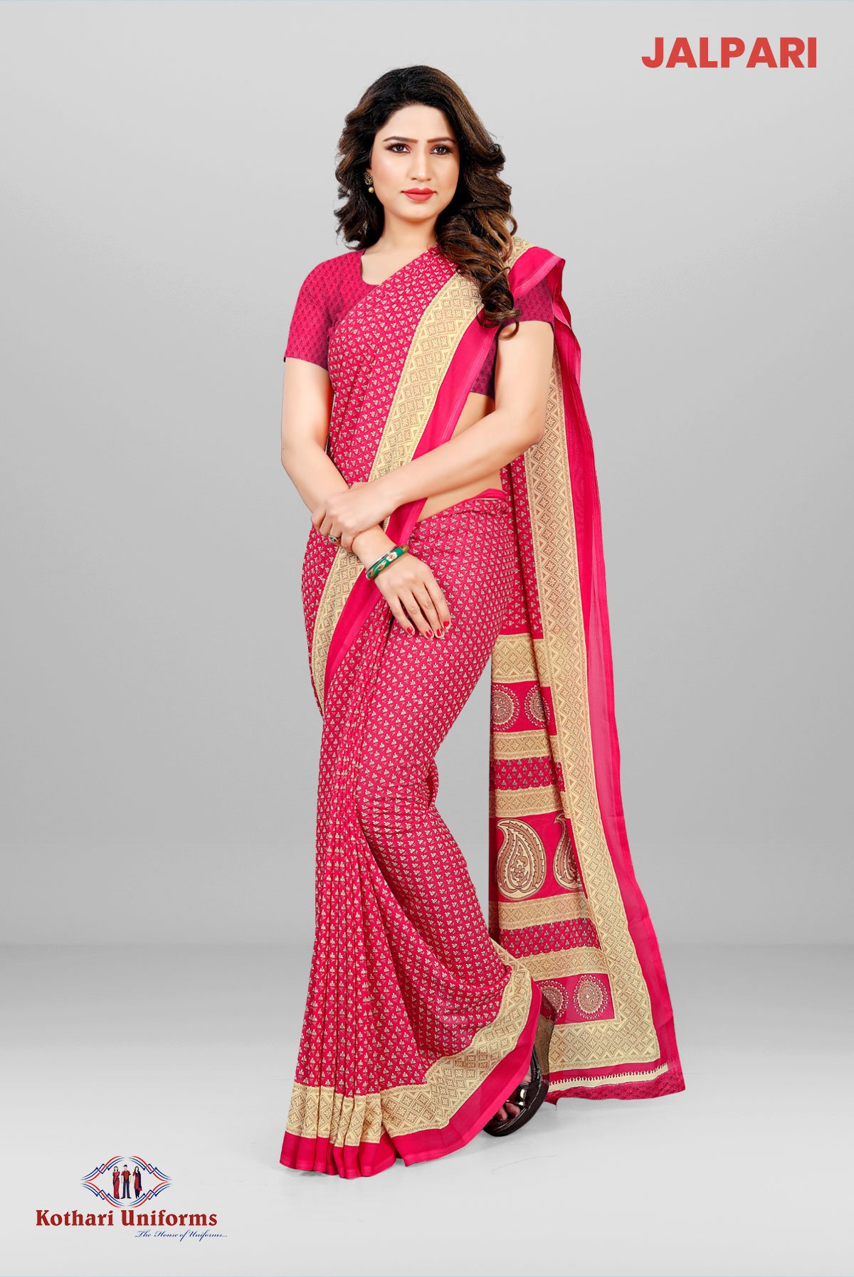 Jalpari - JP5C | KOTHARI UNIFORMS | Uniform Sarees