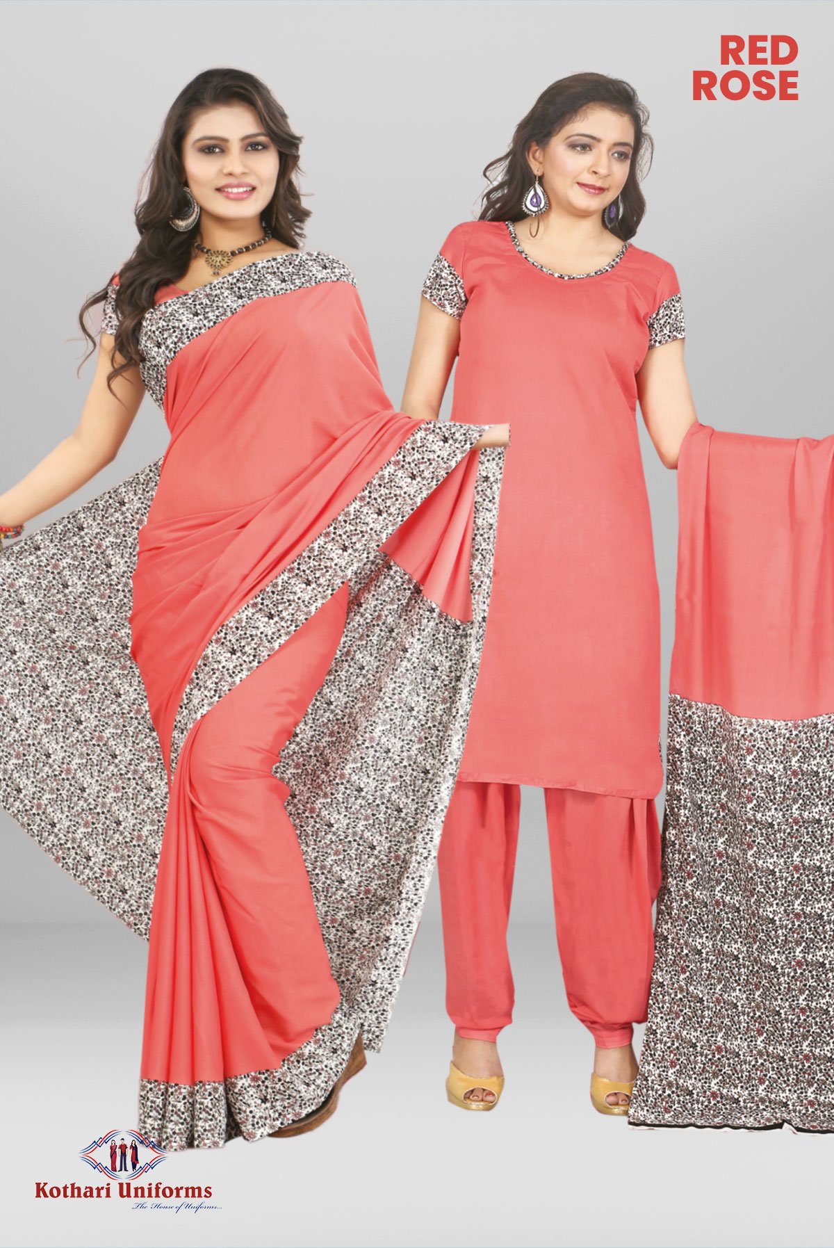 Red Rose | Uniform Saree & Salwar Combo [NB001MA\VK0072]