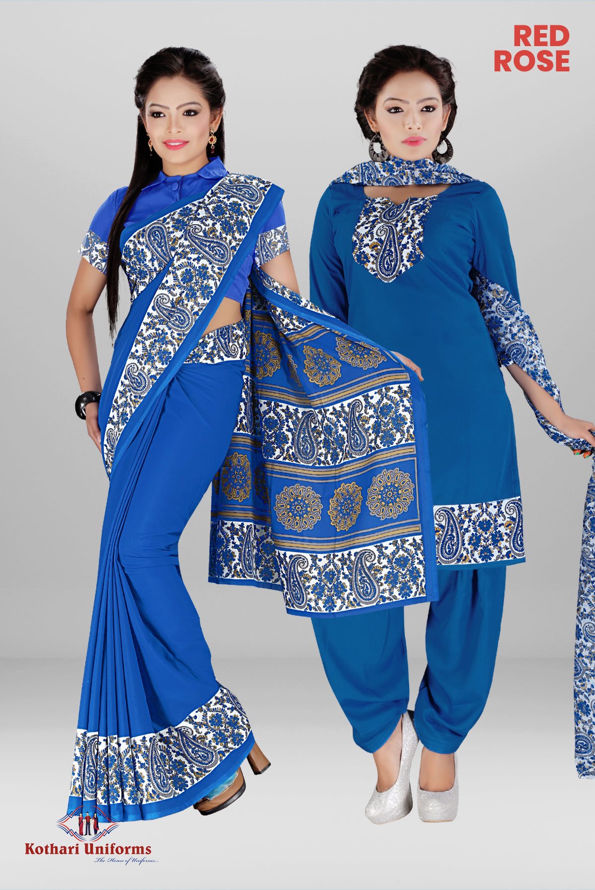 Red Rose | Uniform Saree & Salwar Combo[RR0100MA\RRC0100MA]