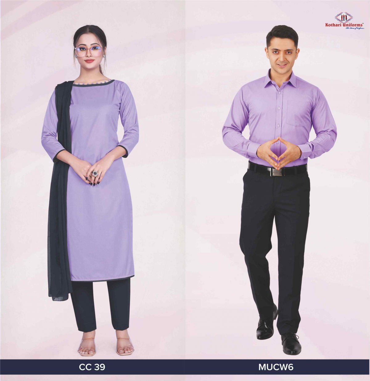 Male & Female Combo CC39 & MUCW 6 office uniforms for male & Female