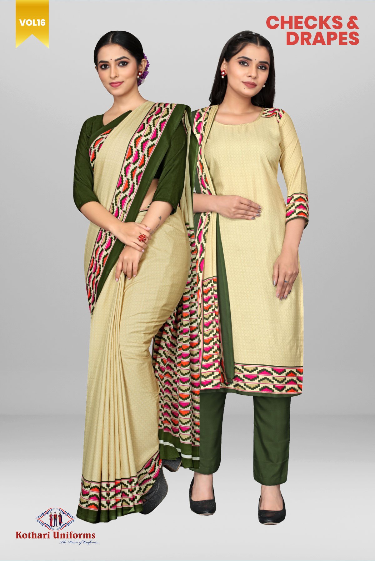 Checks & Drapes | Uniform Saree & Salwar Combo [CAD2]