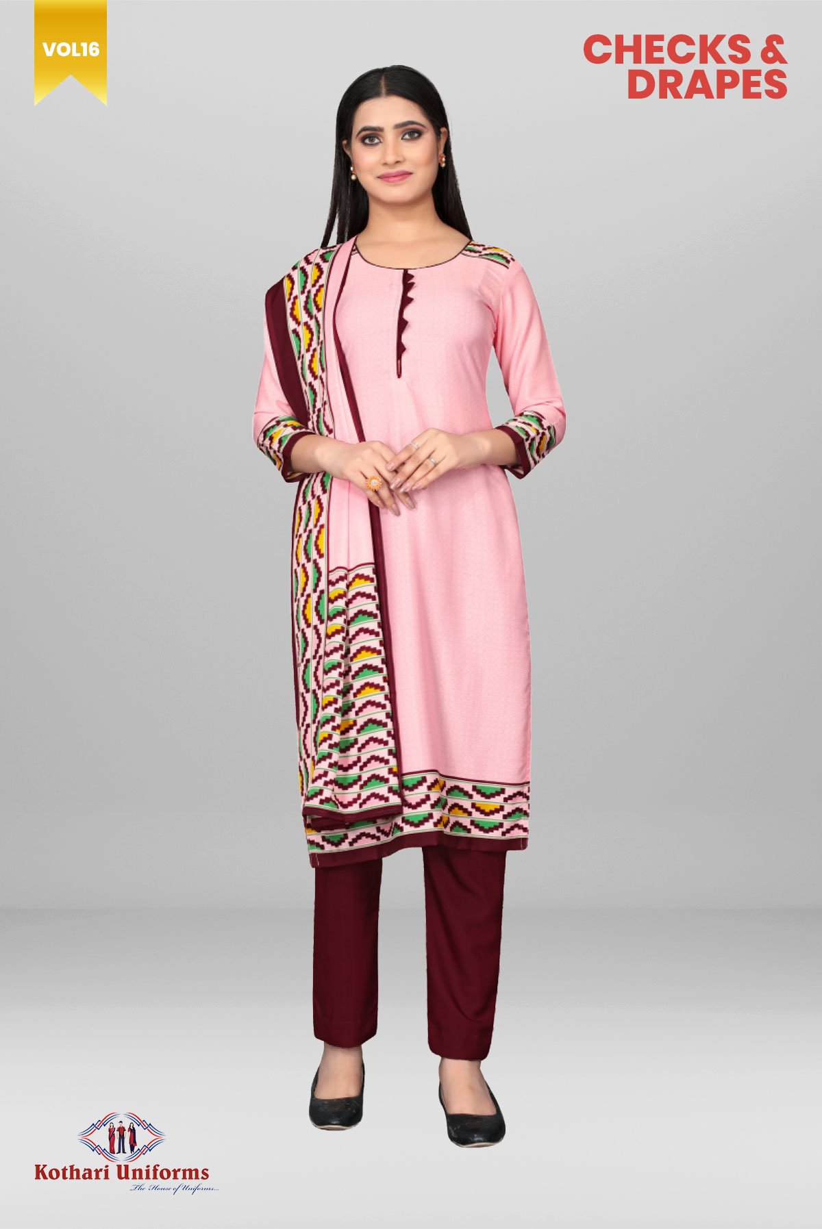 Checks & Drapes | Uniform Salwar Set [CCAD3]