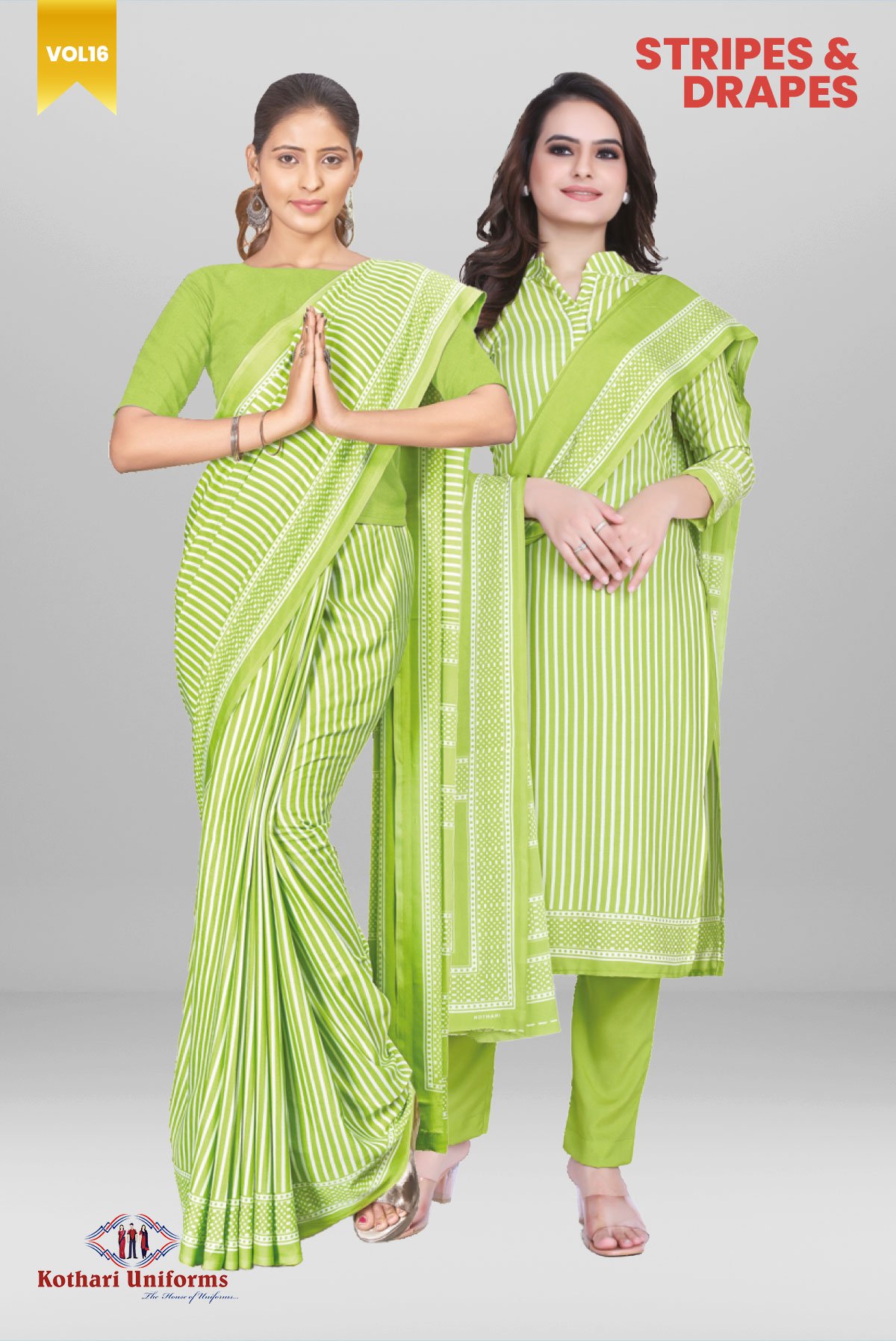 Stripes & Drapes | Uniform Saree & Salwar Combo [STD2]