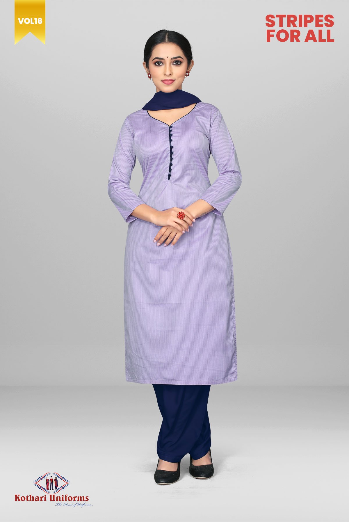 Stripes For All | Uniform Salwar Set [CCSFA1] 	