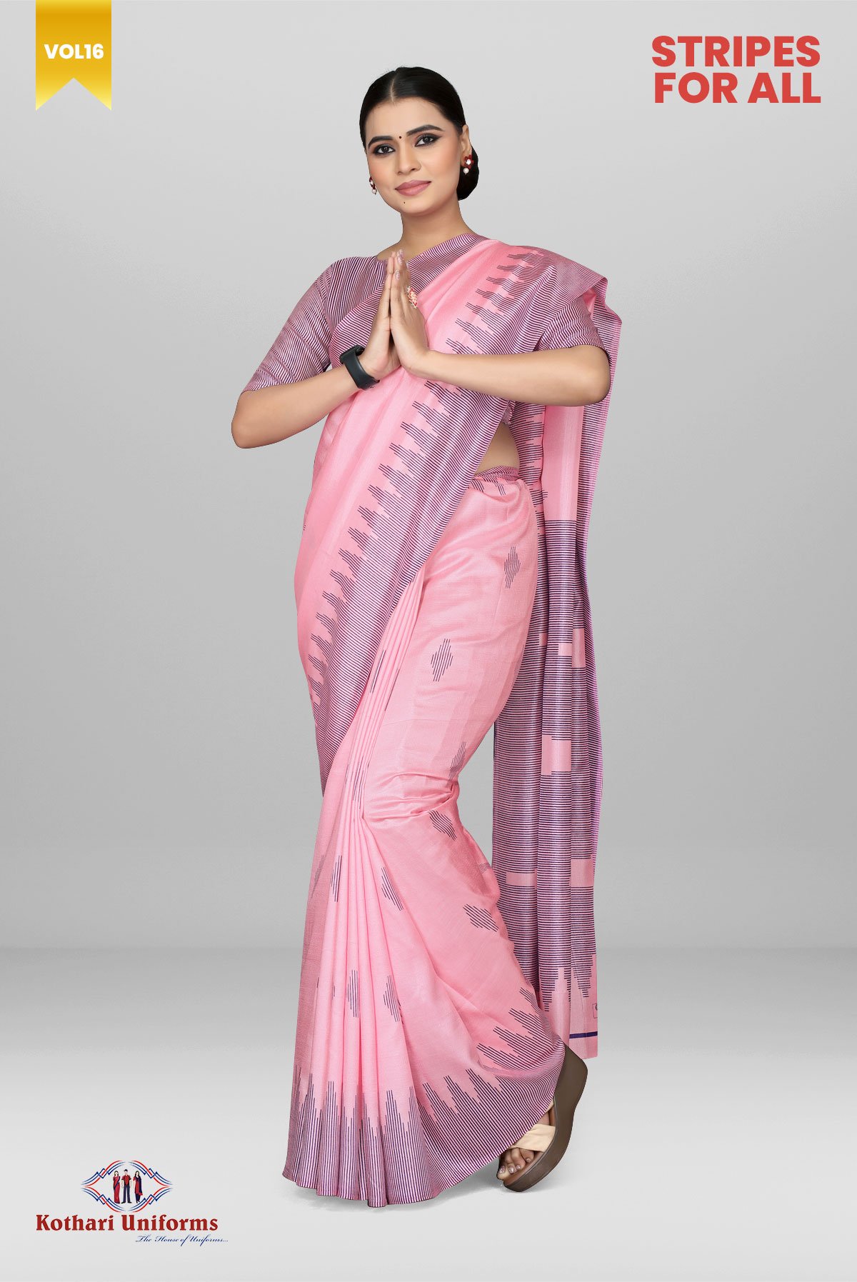 Stripes For All | Uniform Saree [SFA3]