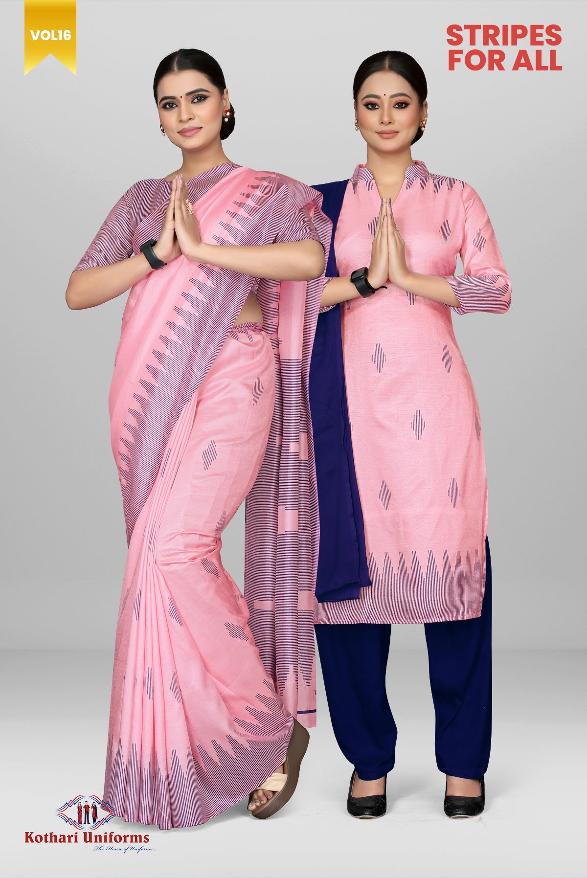 Stripes For All | Uniform Saree & Salwar Combo [SFA3]