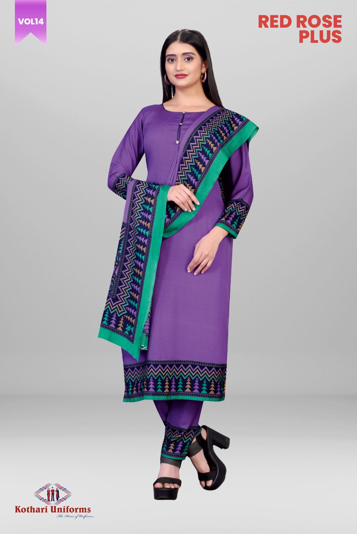 Red Rose Plus | Uniform Salwar Set [CRPS2A]