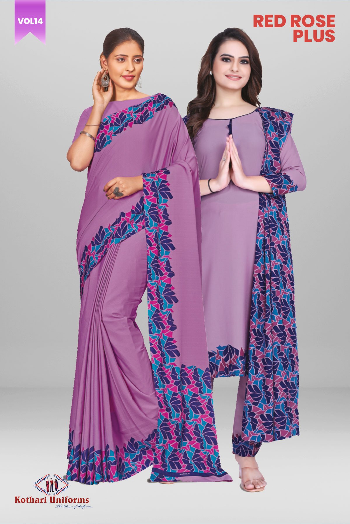 Red Roses Uniform RPS5B - Uniform Sarees | Kothari Uniforms | Red Rose Plus