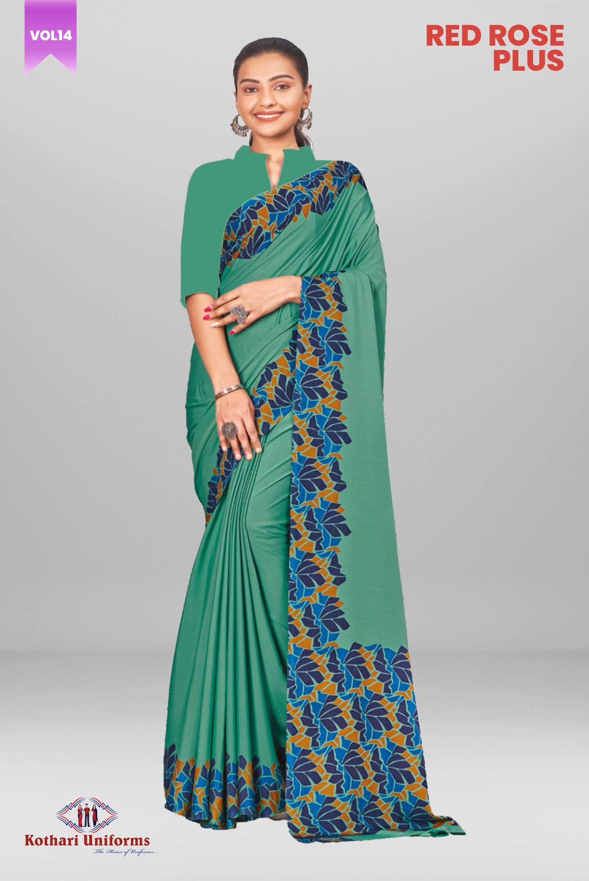 Red Roses Uniform RPS5C - Uniform Sarees | Kothari Uniforms | Red Rose Plus