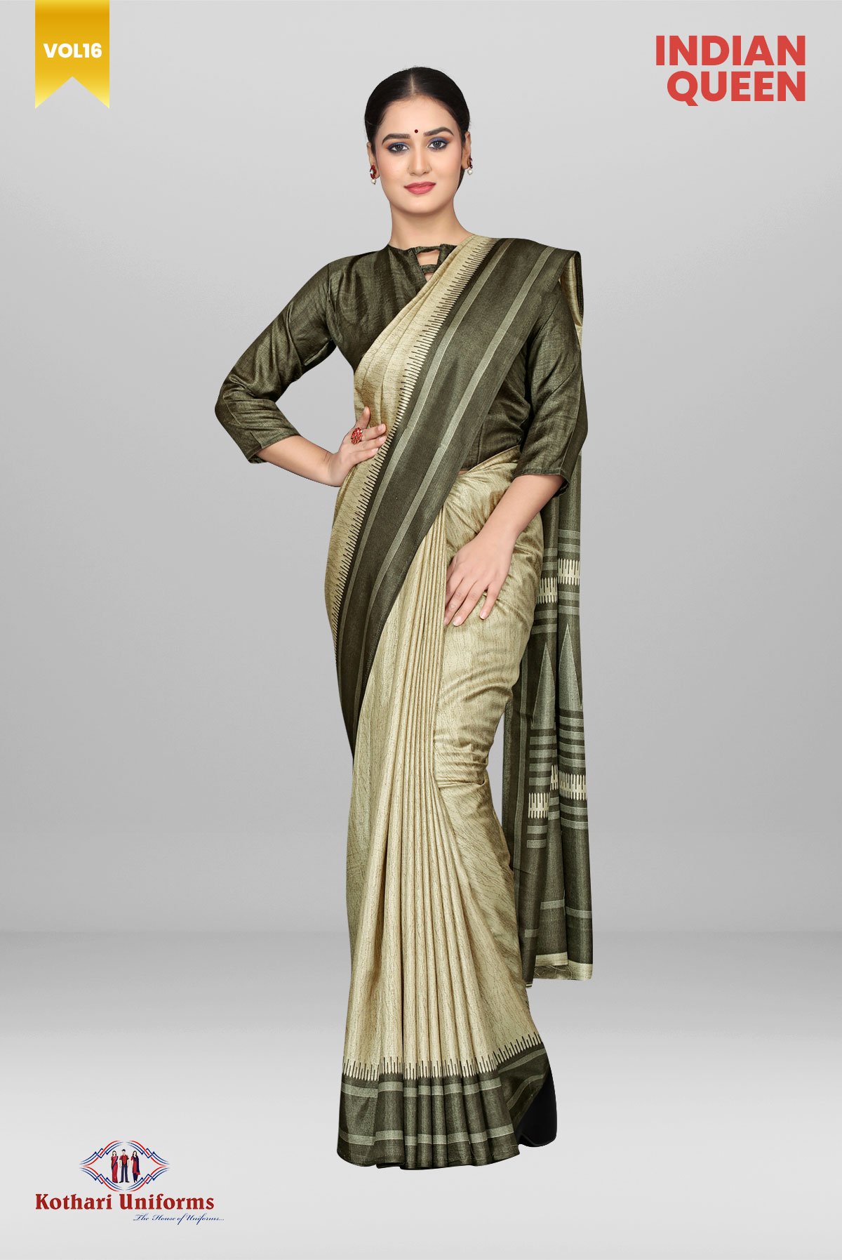 Indian Queen  | Uniform Saree [IQ15A]