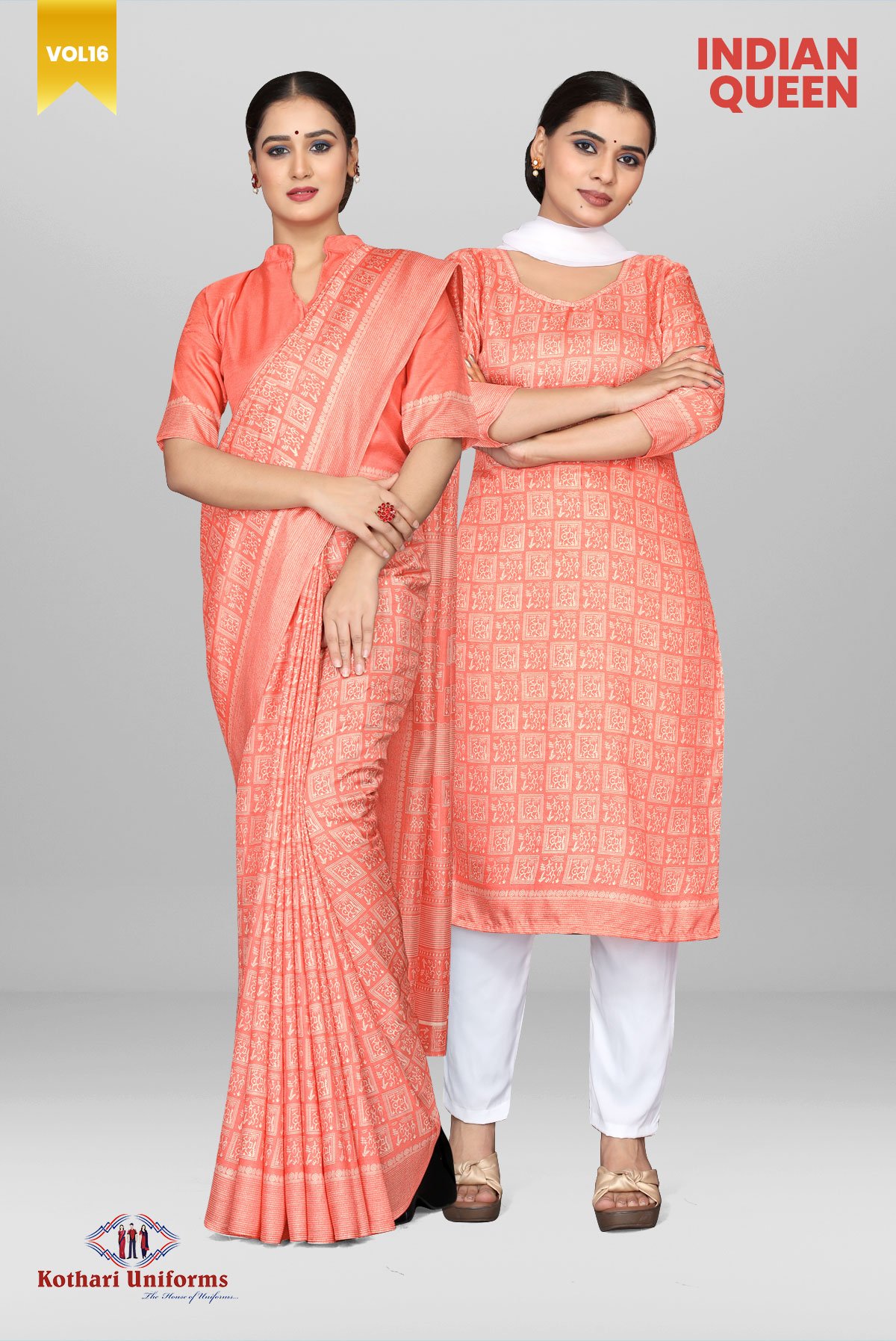 Indian Queen | Uniform Saree & Salwar Combo [IQ17C]