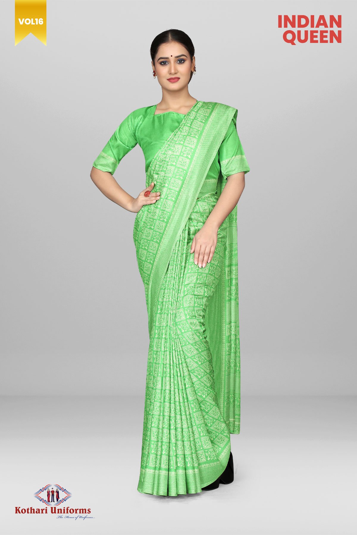 Indian Queen  | Uniform Saree [IQ17D]