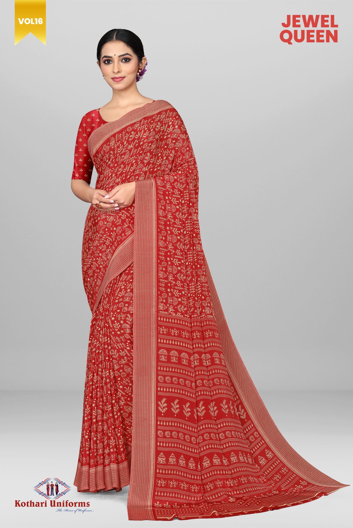 Jewel Queen | Uniform Saree [JQ5B]