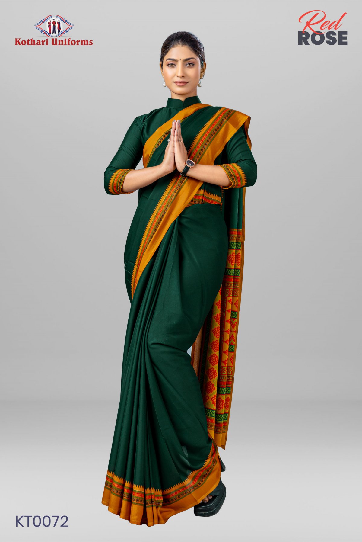 Red Rose | Uniform Saree [KT0072]