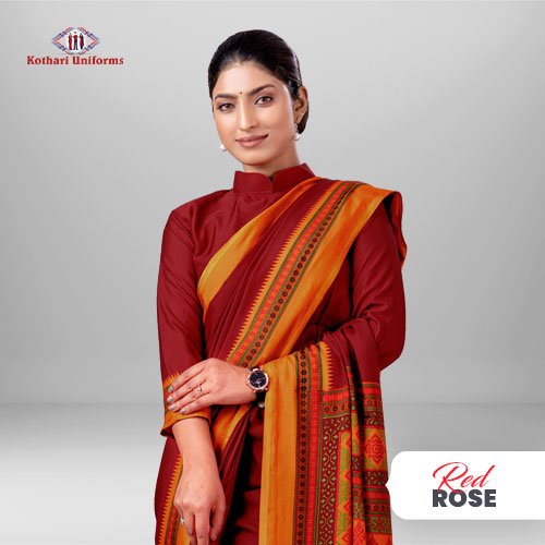 Red Roses Uniform Red Rose – KT0072MA | KOTHARI UNIFORMS| Uniform Sarees