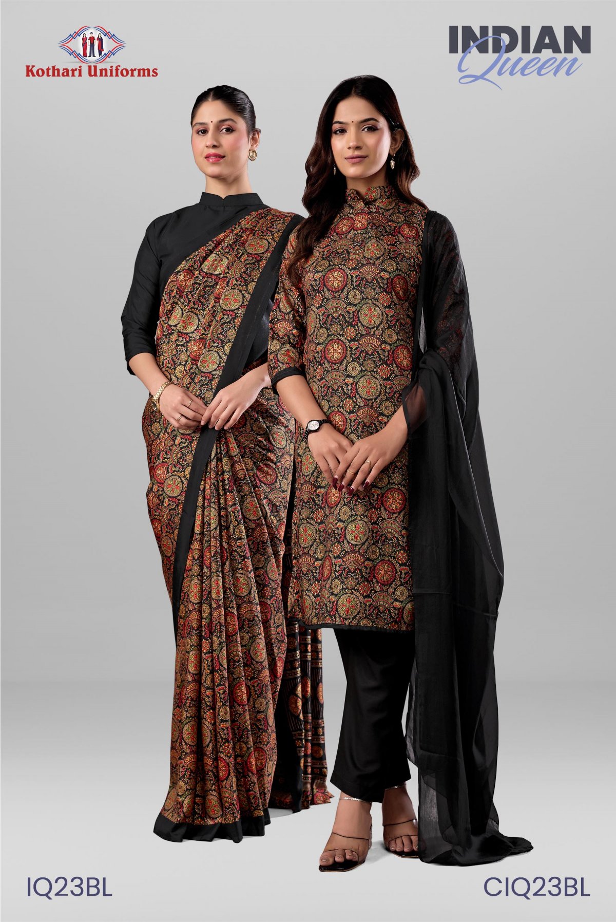 Indian Queen | Uniform Saree & Salwar Combo [IQ23BL]