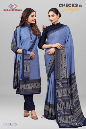 Checks & Drapes | Uniform Saree & Salwar Combo [CAD6]