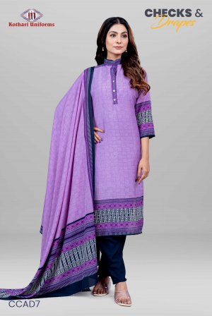 Checks & Drapes | Uniform Saree & Salwar Combo [CAD7]