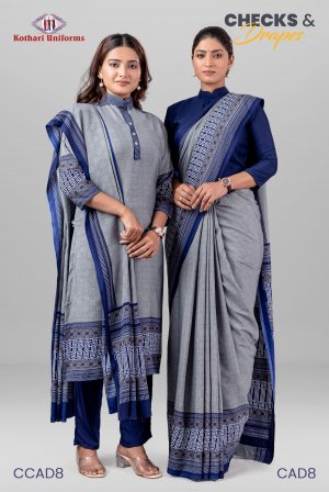 Checks & Drapes | Uniform Saree & Salwar Combo [CAD8]