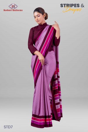 Stripes & Drapes | Uniform Saree [STD7]