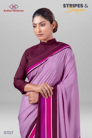 Stripes & Drapes | Uniform Saree [STD7]