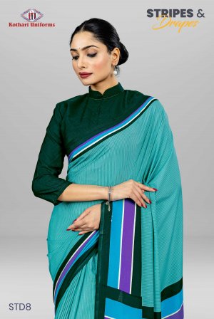 Stripes & Drapes | Uniform Saree [STD8]