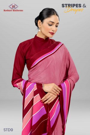 Stripes & Drapes | Uniform Saree [STD9]