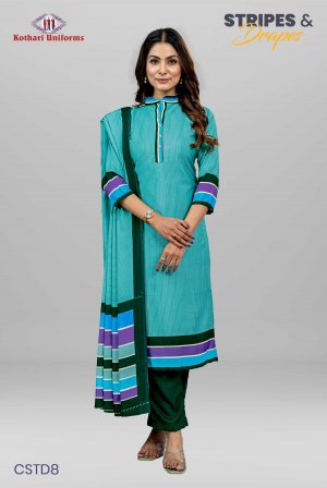 Stripes & Drapes | Uniform Salwar Set [CSTD8]