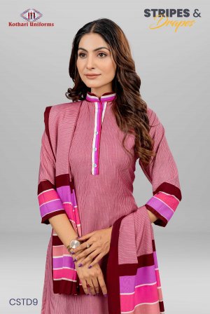 Stripes & Drapes | Uniform Salwar Set [CSTD9]