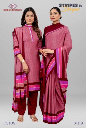 Stripes & Drapes | Uniform Saree & Salwar Combo [STD9]