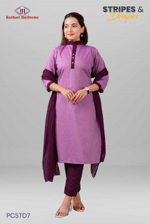 Stripes & Drapes | Uniform Salwar Set [PCSTD7]
