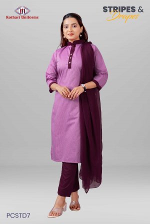 Stripes & Drapes | Uniform Salwar Set [PCSTD7]