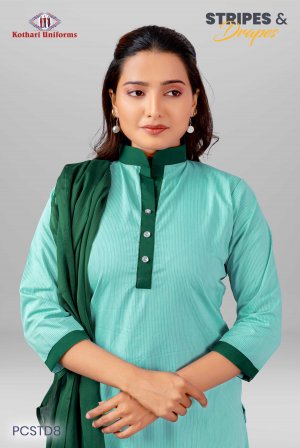 Stripes & Drapes | Uniform Salwar Set [PCSTD8]