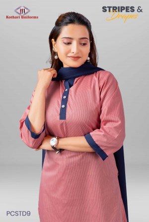 Stripes & Drapes | Uniform Salwar Set [PCSTD9]