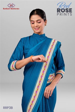 Red Rose Prints | Uniform Saree [RRP3B]